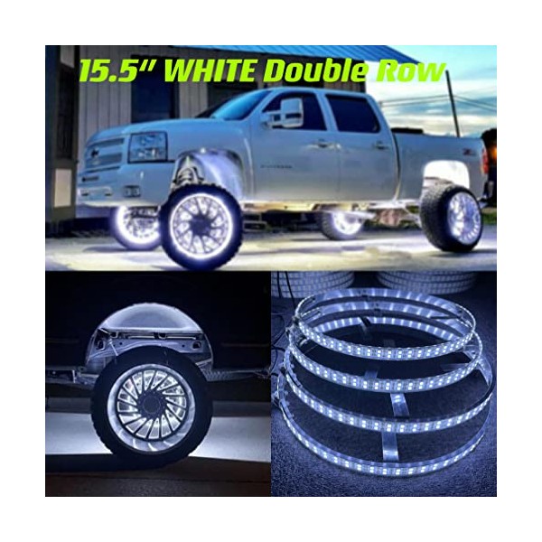 Sando Tech IP68 Waterproof 15.5â€˜â€ PURE WHITE Double Row Dual