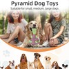 DogLemi Dog Durable Triangular Pet Chew Toy,Pet Pyramid Indestructible Dispenser