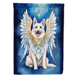 TD Custom Angel Decorative Flag 3x5ft Satin and Polyester Pennant Fiber Glass Flagpole for DisplayColor: DAC7003, Size: Garden Size