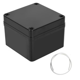 Therlan Junction Box Black Waterproof IP65, Electronic Housing Junction Box Surface-Mounted Black Junction Box Outdoor Waterproof ABS Project Box Plastic Connection Box Surface-Mounted Box 100 x 100 x