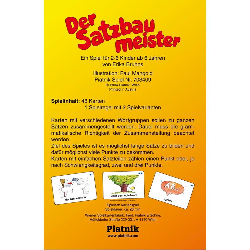 Piatnik - 7034 Satzbaumeister