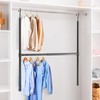 Simple Houseware Adjustable Closet Hanging Rod, Black