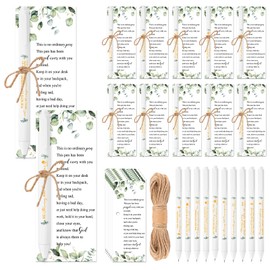 Fulmoon 50 Sets Christian Church Gifts Bulk Bible Verse Pen for Women Men Inspirational Bookmarks Scripture Biblical Church Gifts Sunday School Gift for Teacher Student Study Supplies