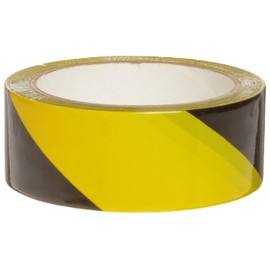 Brady 55301 1-1/54' Length, 2" Width, B-950 Vinyl, Black And Yellow Color Warning Stripe And Check Tape, Legend (Black And Yellow Diagonal Stripes)