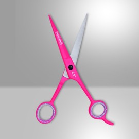 Professional Hair Cutting Scissors 6.5 inch Extremely Very Sharp Right-Hand Razor Edge Barber Scissors for Men and Women, Hair Cutting Shears Made of 420c Stainless Steel (Hot Pink)