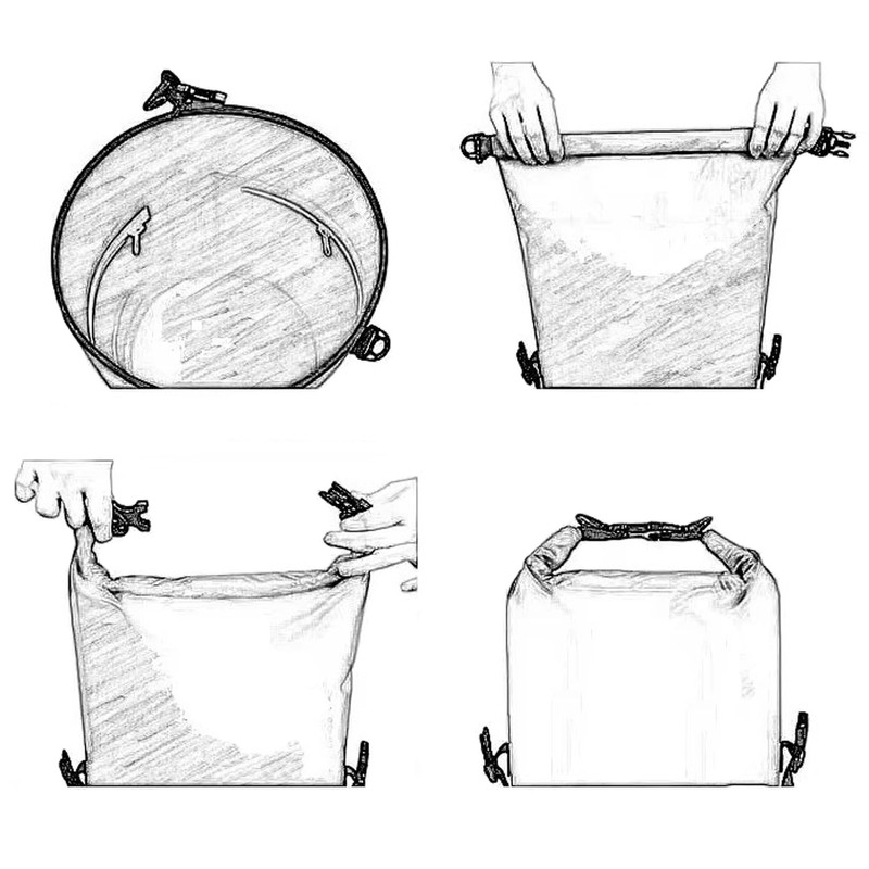 RLX Outdoors Waterproof Dry Bag, 500D PVC, Abrasion Resistant with
