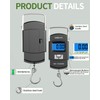 MEIYA Fish Scale 110lb/50kg Digital Fishing Scale with Backlit LCD,