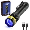 DARKDAWN UV Flashlight 365nm Black Light，Mini & Powerful USB- C