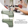 2 Tier Corner Bathroom Countertop Organizer Space Saving Easy Assembly
