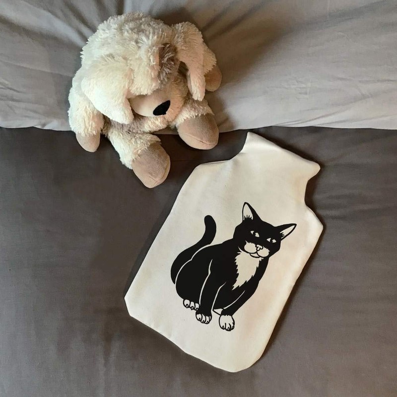 'Cat' Hot Water Bottle Cover (HW00000371)