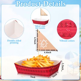 Tiangrid 24 Pcs Hawaii Party Decorations Ocean Girl Boat Paper Food Trays Sail Boat Popcorn Tray Party Favors Wood Sailing Flag for Summer Aloha Themed Birthday Supplies
