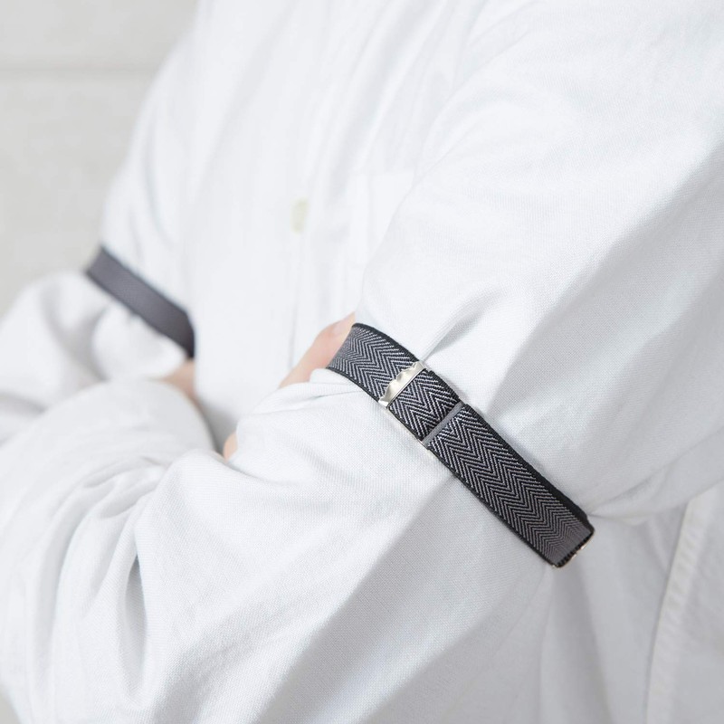 Peace Kobo Armband, Ribbon Rubber, 01. Black/Beige