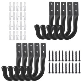 Garage Hooks, 10 Pcs Ladder Hooks for Hanging Heavy Duty Hooks, Ladder Storage Hooks, Wall Mounted Garage Hanger Brackets Hooks for Garage Wall Bike Chair Garden Hose Garden Tool Storage Hook