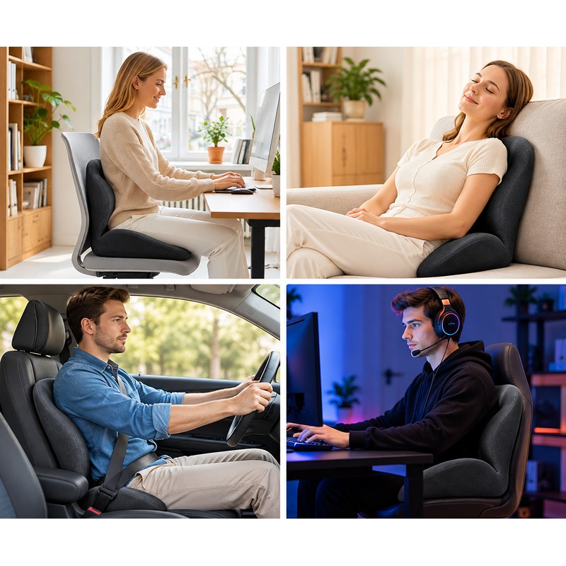 Ergonomic Memory Foam Seat Cushion for Office Chairs – Comfortable