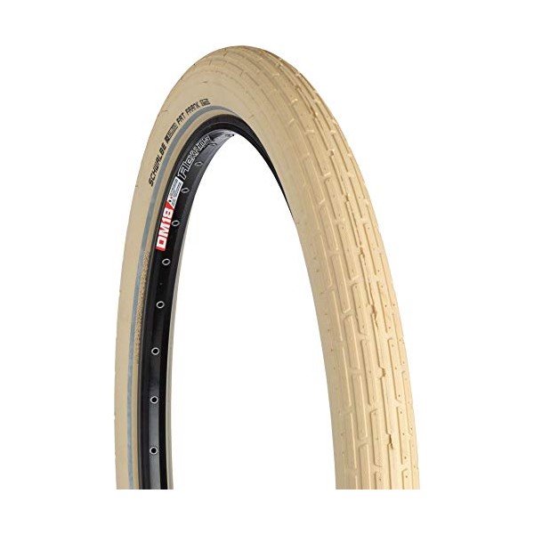 SCHWALBE - Fat Frank Cruiser and Road Wire Clincher Bike Tire | 26 x 2.35 | Active Line | Crème/Reflective