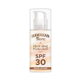 HAWAIIAN Tropic Hawaiian Tropic Hydrating Protection Face Sunscreen SPF 30 UVA plus UVB Protection, 50 ml, 12-Hour Moisturisation, Make Up Compatible, Water Resistant, Vegan