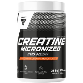Trec Nutrition Trec Nutrition Creatine Micronized 200 Mesh 1 Pack x 400 Capsules - Creatine Micronized Monohydrate - Supplement for Muscle Strength - No Additives - Pills