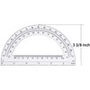 2pcs Plastic Protractors Math Protractor Clear 180 Degree 4"(10cm) and