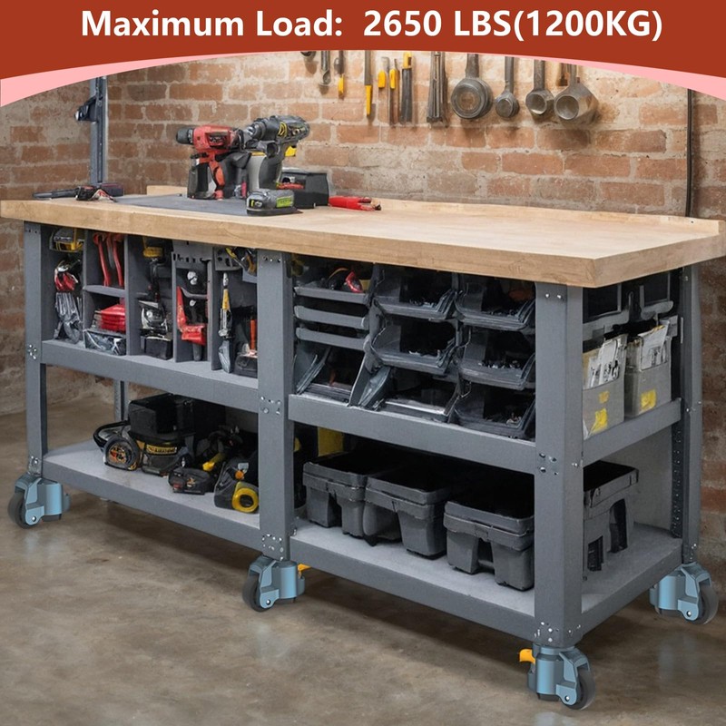 Leveling Casters with Upgraded Ratchet Handle Design,360 Degree Swivel Castor