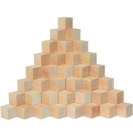 Woodpeckers Wood Cubes 1-1/4 inch Unfinished, Small Blocks, Crafts & Décor | Woodpeckers - Pack of 25, Natural