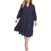 Jessica Howard Women's Plus Size Long Sleeve Tiered Maxi Dress