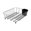 APOLLO Chrome Rectangular Dish Drainer with cutlery holder, 364x314x120 mm