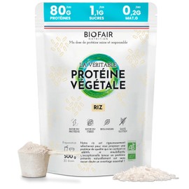 BIOFAIR NUTRITION Organic Plant Protein Rice - 500g/20 Doses - 20g Protein/Dose - My Dose of Healthy and Responsible Protein