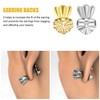 Earring Lifters, 3 Pairs Adjustable Hypoallergenic Earring Backs for Droopy