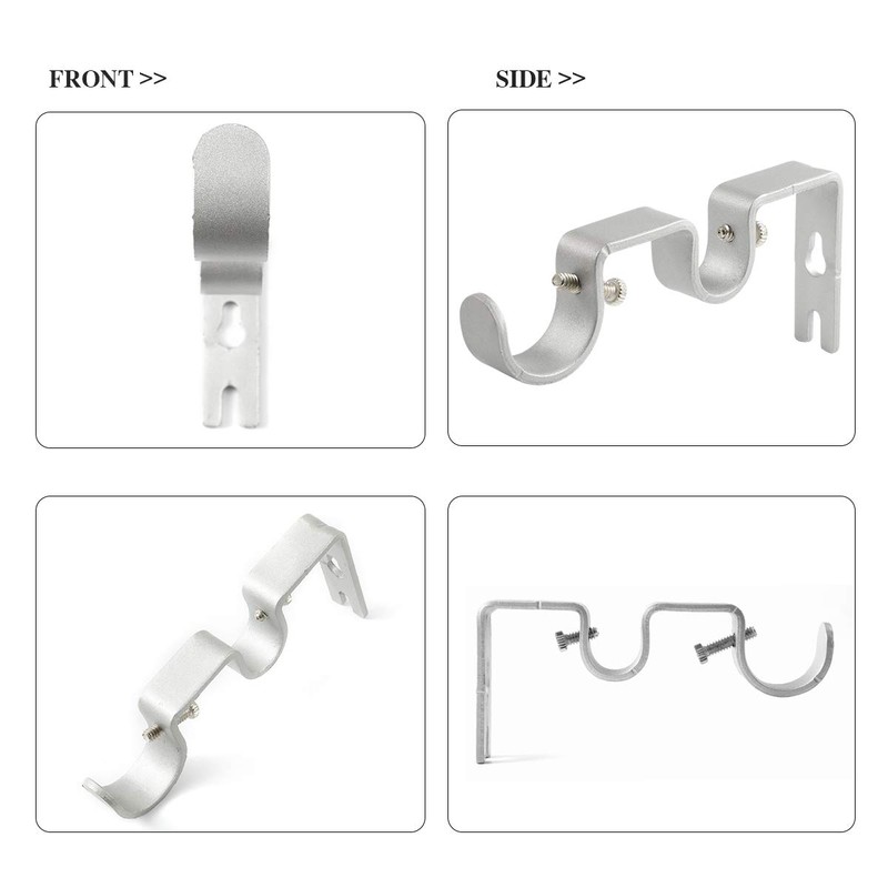 Anndason Heavy Duty Curtain Rod Brackets Double Curtain Rod Brackets