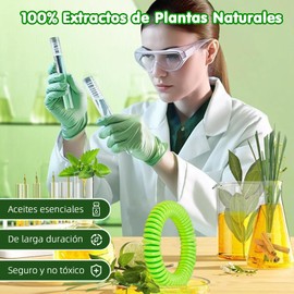 20 piezas Pulseras Repelente de Mosquitos, Parches para Mosquitos 60 pegatinas, 100% Natural Seguros y Reutilizable, sin DEET, Repelentes Durante 350 Horas, Tamaño Ajustable, se Adapta a Adultos/Niños