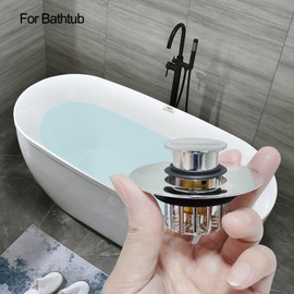 coamanug Bathtub Stopper | Shower Drain Hair Catcher, Pop-up Tub Stopper with Strainer | Bathroom Drain Plug | Drain Protector for 1-1/2 to 1-3/4"" Bath Drain Hole