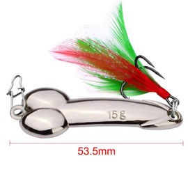 LalaKoo Fun Gag Gift Fishing Hook - Hilarious Tackle Box Gift for Fisherman Prank Props Novelty Item Heavy Duty Fishing Lure for Party Birthday Party Gathering(Silver)