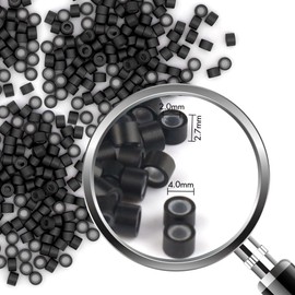 GlamorDove Hair Extension Pliers Kit with 1000Pcs 4mm Silicone Micro Lined Beads for Feather Hair Extensions Hair Tinsel Microlink Pliers for Sewing Weft Extensions Micro Beads Hair Extensions