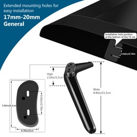 Universal TV Stand, TV Base Feet, TV Stand, TV Stand with Screw Set, TV Stand, TV Stand Holder, Replacement TV Stand Legs for Most LED Plasma Flat Screens