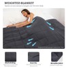 PRETTY NIGHT Weighted Blanket 12lbs Twin Size Dark Grey 48"x72"for