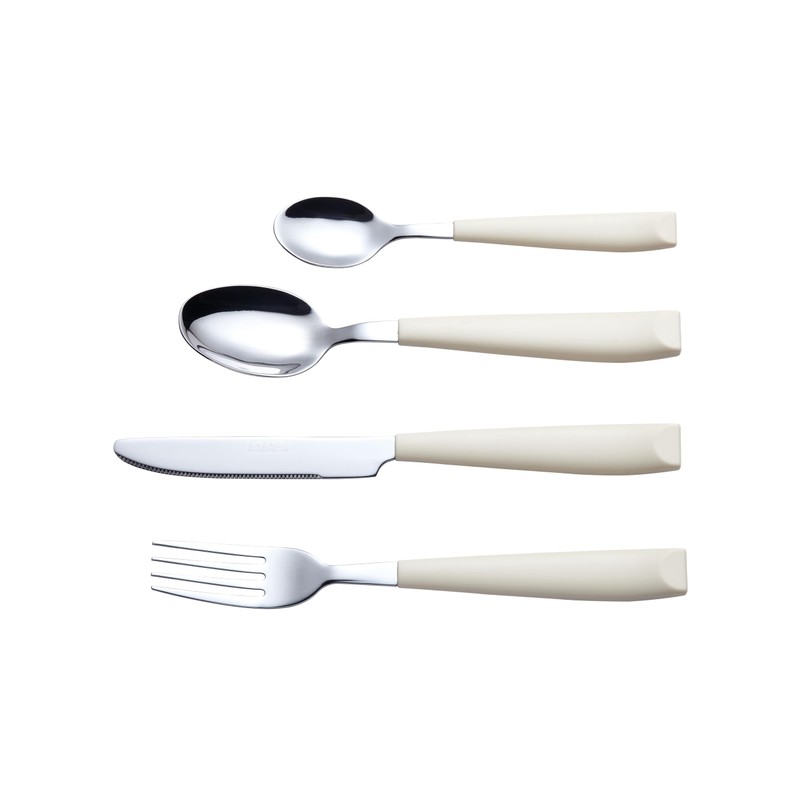 EXZACT Cutlery Set Coloured 16pcs Stainless Steel, Silverware with Coloured