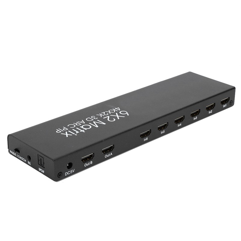 6x2 HDMI Matrix Adapter Flexible Control Support for PIP ARC