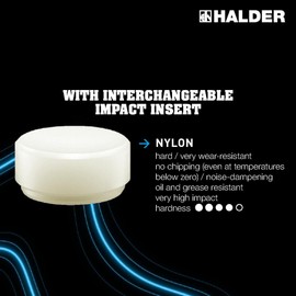 ハルダー スーパークラフト ドロップ ・ ハンマー 用 インサート ナイロン ( 白 ) 径 50 3508.050