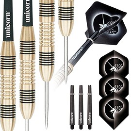 Unicorn Steel Tip Darts Set | Core Style 1 | 100% Brass Barrels | 21 g