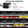 Ricoy 60inch Triple-Row 6-Function Amber Sequential Turn Signal LED Truck