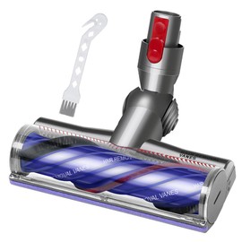HAPYLD Upgraded Direct Drive Anti Winding Brush Head Compatible with Dyson V7, V8, V10, V11, V15 Vacuum Cleaner, Replacement Part for Hard Floors, with Knife Comb, Gray