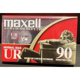 Maxell UR 90 Normal 90 Minutes Audio Cassette Tape NEW Old Stock, SEALED