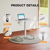 RoleDec Adjustable Standing Desk, Small Portable Desk with Lockable Wheels,