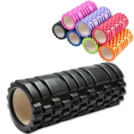 Premium Deep Tissue Foam Roller – Grid Textured Muscle Massager for Trigger Point Relief, Perfect for Post-Workout Recovery, Yoga, Gym, and Physical Therapy (Red)