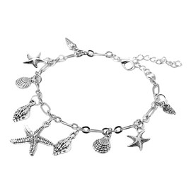 SAFIGLE Beach Anklets Foot Jewelry Bracelets Jewelry Beach Jewelry Girl Ankle Chain Ankle Bracelet Surfer Wave Bracelet Anklet Jewelry Sea Star Anklet Hand Chain Anklets Chain Alloy