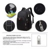 Wowomart XW0100 Mochila para portátil 17 pulgadas Mochila escolar impermeable