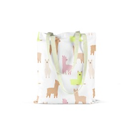 Le Jardin du Lin Printed Shopping Bag, Foldable, Fabric Bag with Two Long Handles, Size: 34 x 40 cm