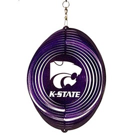 SWEN Products Kansas State Wildcats Circle Swirly Metal Wind Spinner