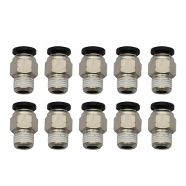 MANASTRIP Push To Connect Fitting 3/8" OD Tube x  3/8" NPT Adapter (10pcs)
