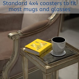 A&A Wonders Premium Felt Coasters for Drink, Absorbent Felt Protects Furniture, Table, Anti Slip, Absorbent, Suitable for Drinks & All Table Types (Light Gray/Dark Gray, Circle 6 Pack)